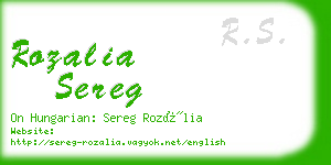 rozalia sereg business card